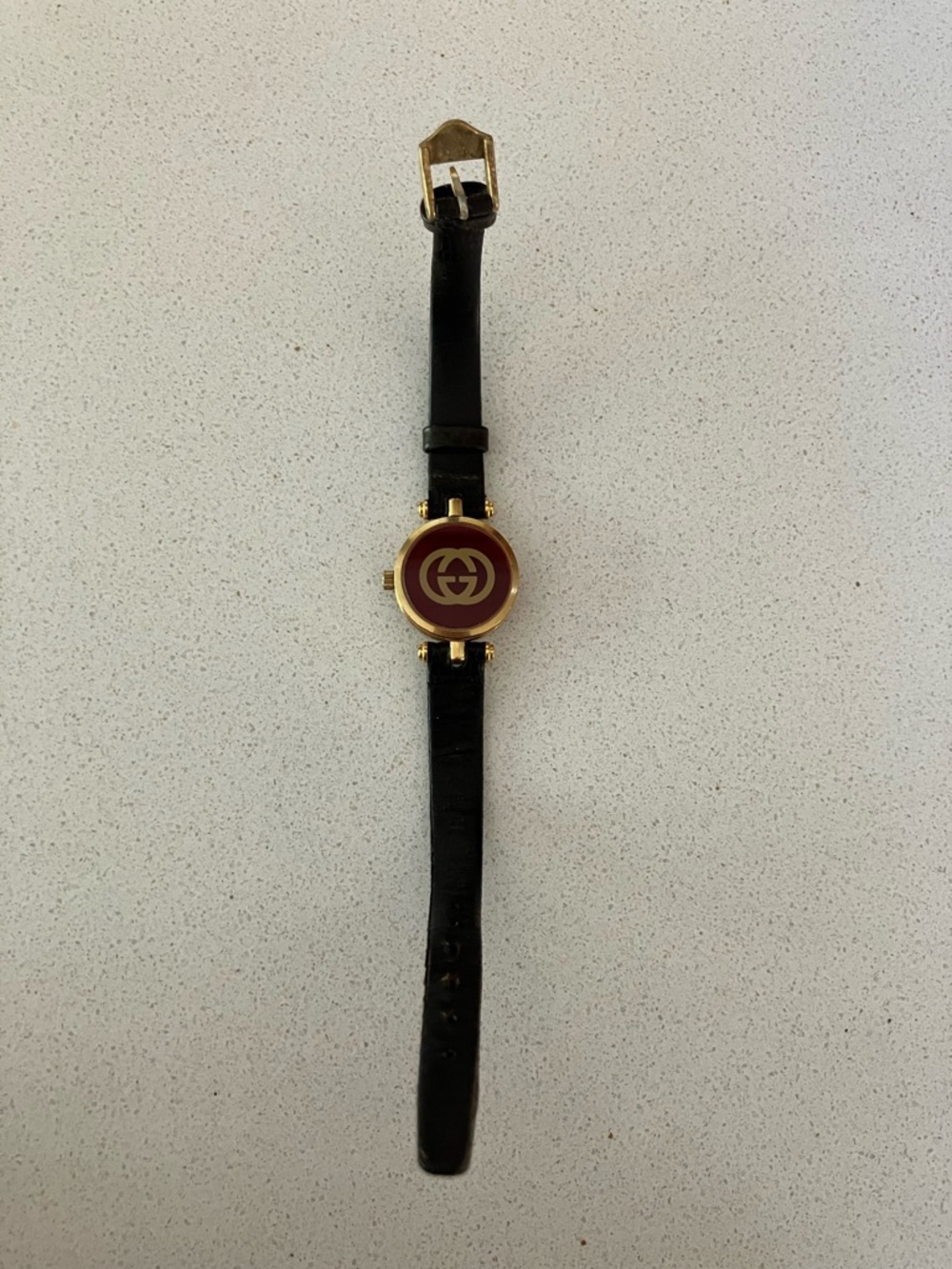Gucci Brown Leather Strap Watch with Gold Case - Picture 5 of 11